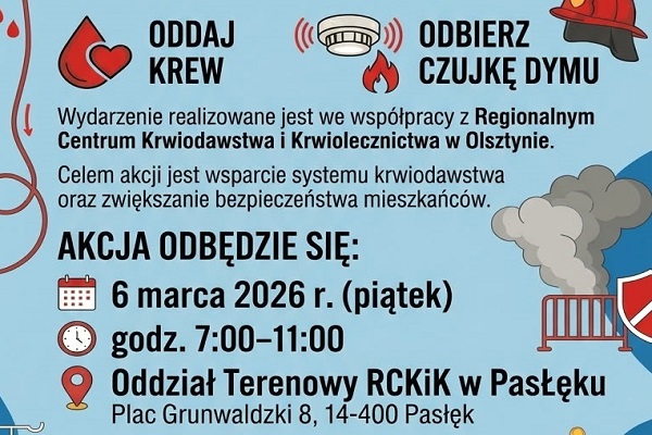 Zapowiedź akcji krwiodawstwa w&nbsp;Pasłęku